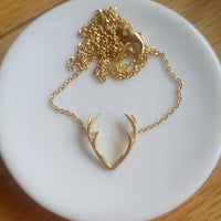 Antler Necklace: Gold