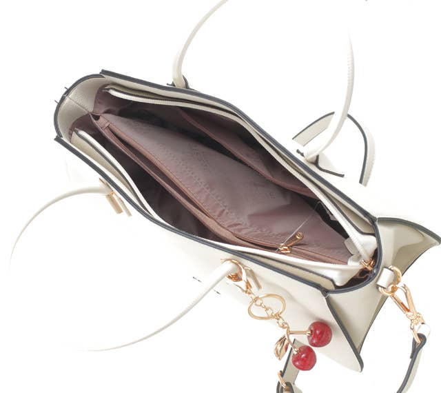 CHERRY CHARM SATCHEL: KHAKI