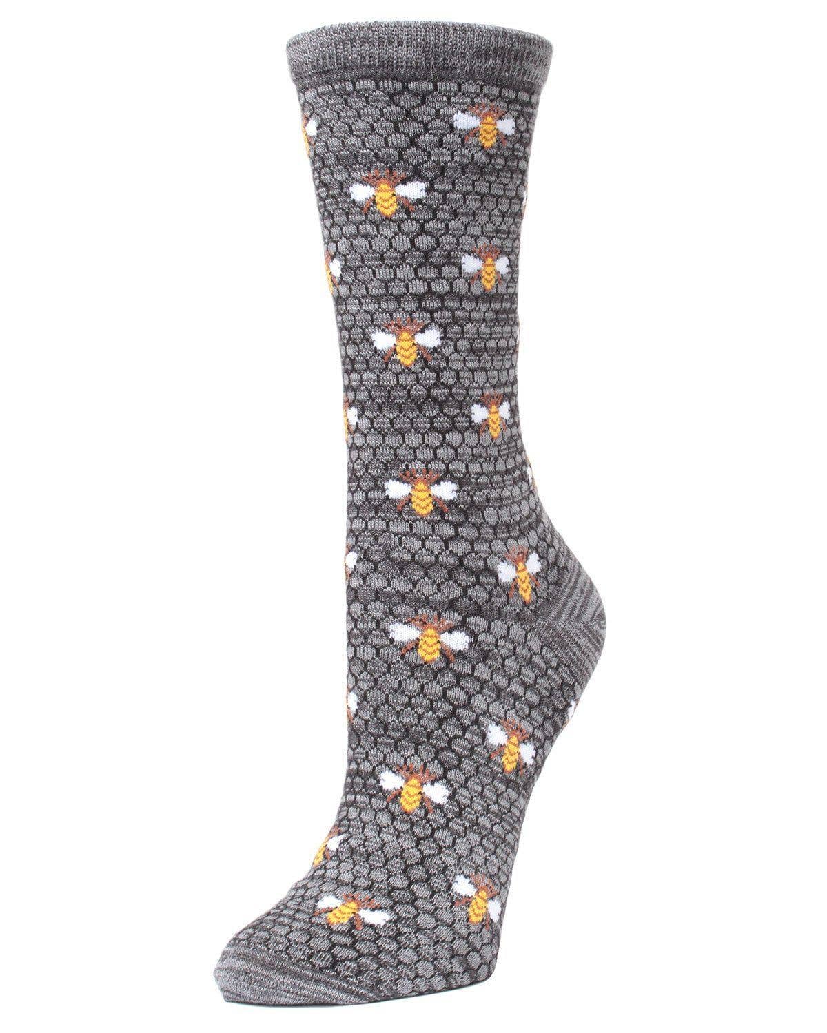 Honey Bee Bamboo Blend Crew Socks