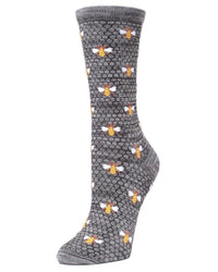 Honey Bee Bamboo Blend Crew Socks