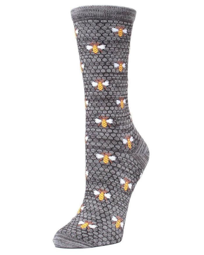 Honey Bee Bamboo Blend Crew Socks