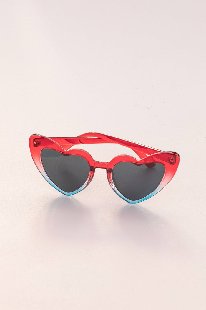 Patriotic Heart Sunglasses: Retro Heart RWB