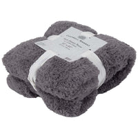 Solid Color Sherpa Throw Blanket