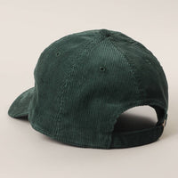 FLYING MALLARD Embroidered Corduroy Baseball Cap: SAND / One Size
