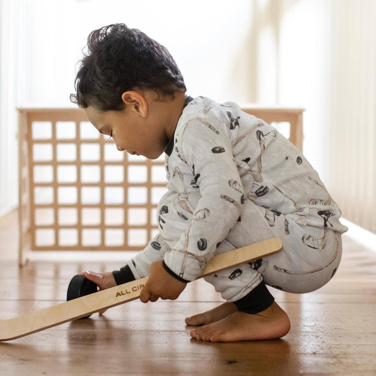 Hockey Season Organic Cotton Two-Piece Pajama Set