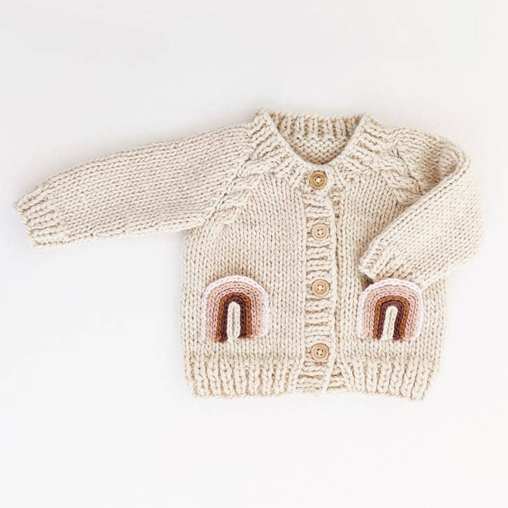 Mauve Rainbow Pocket Sweater for Babies & Toddlers