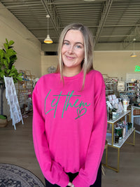 Let Them Crewneck in Reverse Watermelon