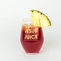 Jesus Juice Stemless Wine Glass