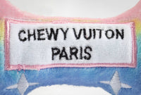 Pink Ombre Chewy Vuiton Bone Squeaker Dog Toy: Large