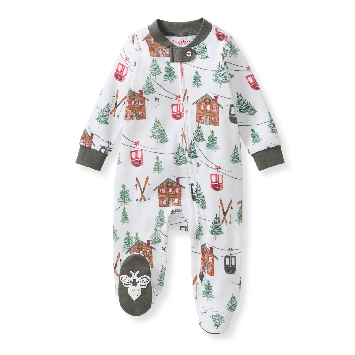 Ski The Alps Matching Family Pajamas: 6-9M