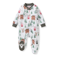 Ski The Alps Matching Family Pajamas: 6-9M
