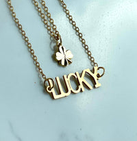 St. Patrick's Day Gold Charm Necklaces