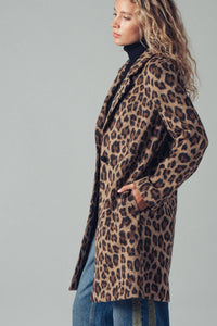* Leopard Print Oversized Statement Coat