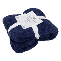 Solid Color Sherpa Throw Blanket