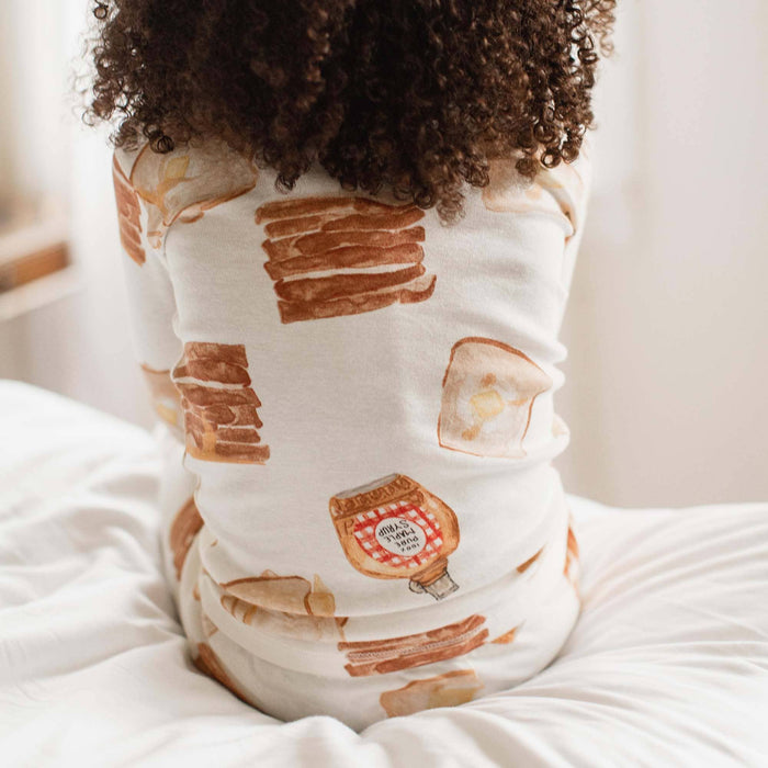 French Toast Toddler PJ Set: Eggshell