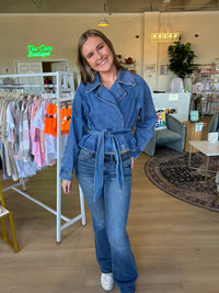 The Denim Trailblazer Trench Coat