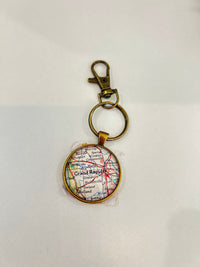 Grand Rapids Map Key Chain