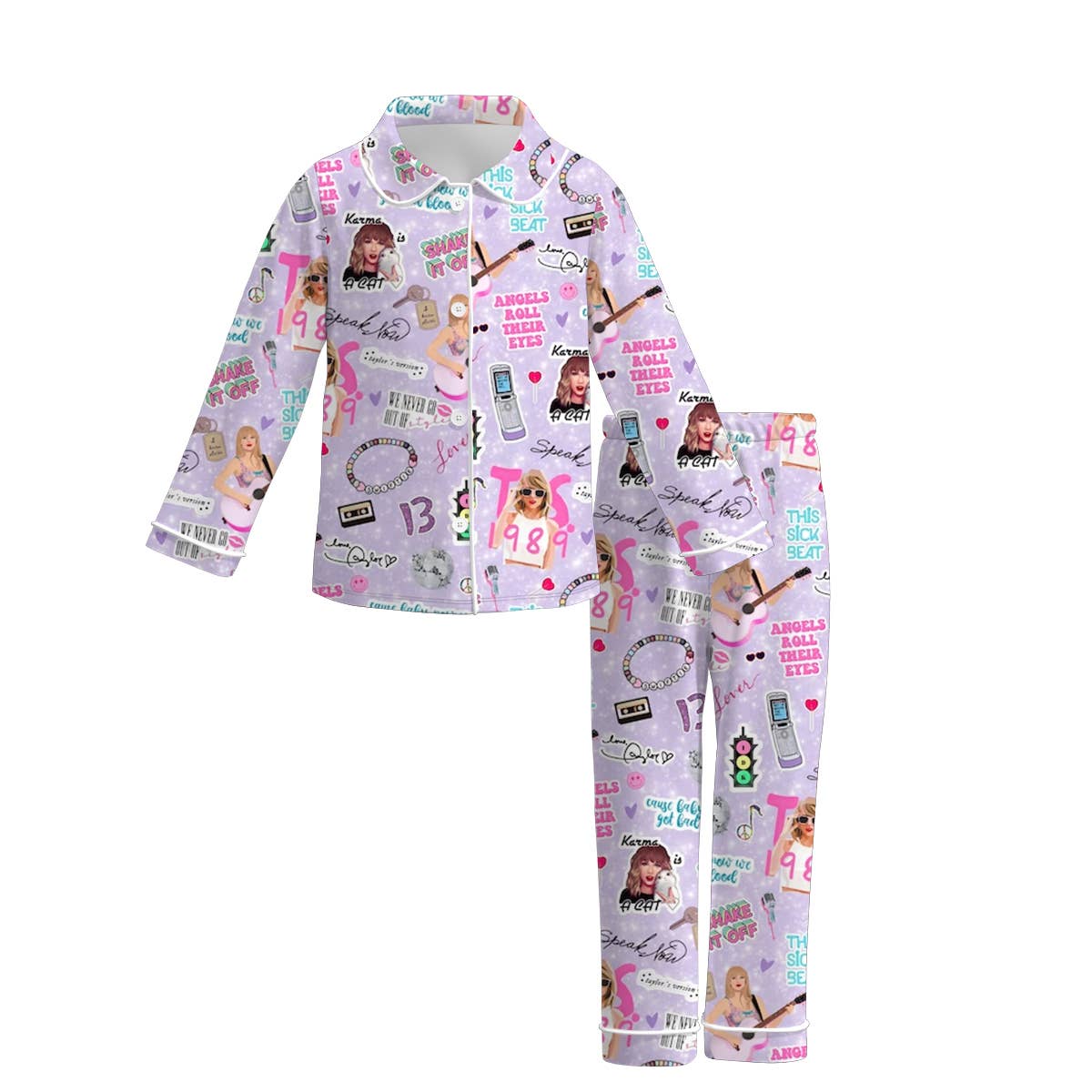 Swiftie Youth Pajamas in Purple