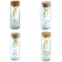 Zodiac Horoscope Gold Tag Necklace