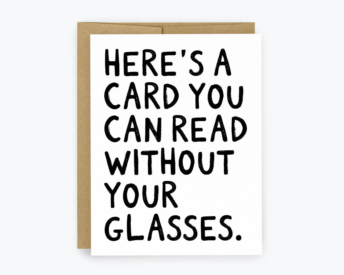 Funny Greeting Cards Old People - Read Without Glasses