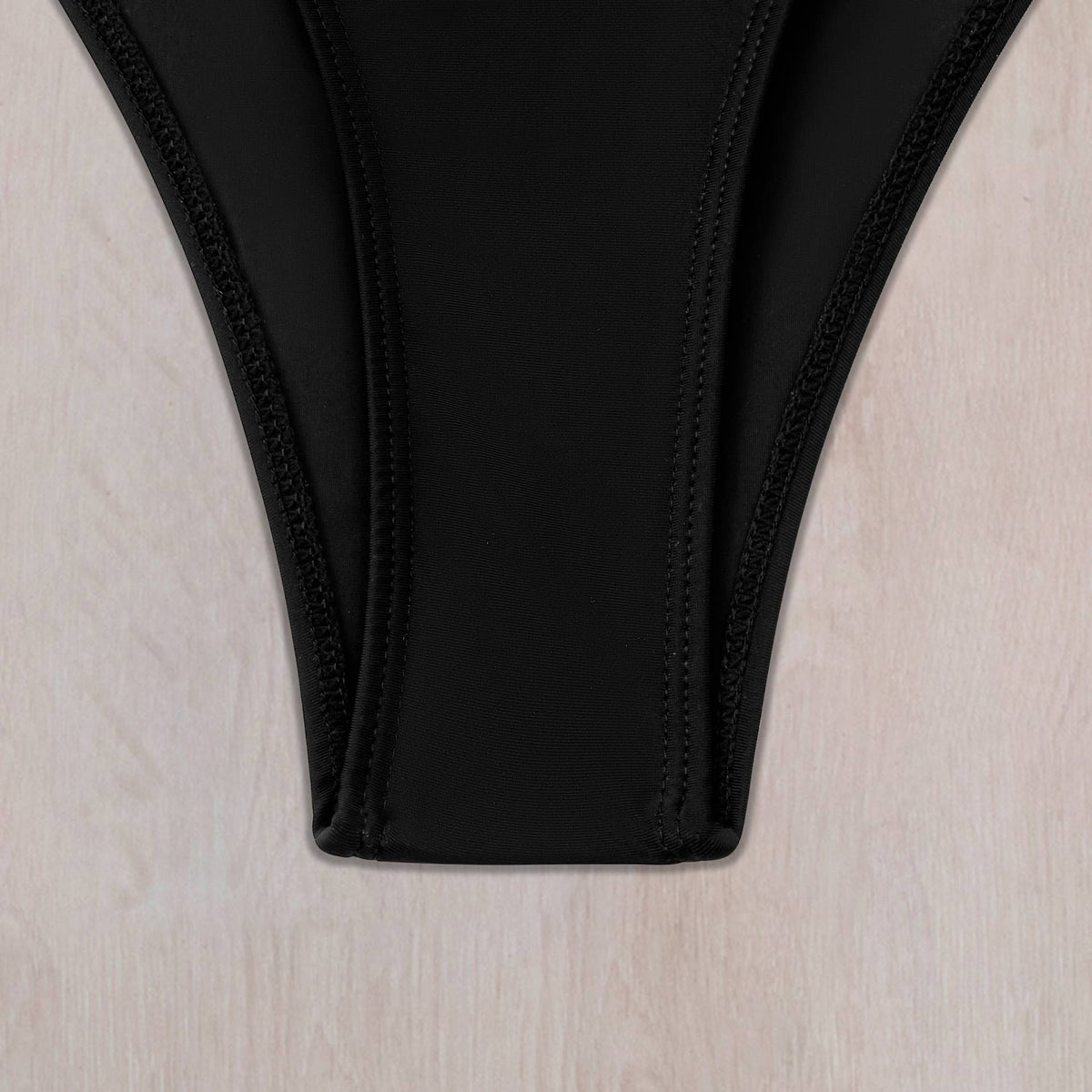 Classic black white contrast tankini one piece swimsuit