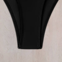 Classic black white contrast tankini one piece swimsuit