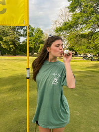 Kiss My Putt Tee in Light Green