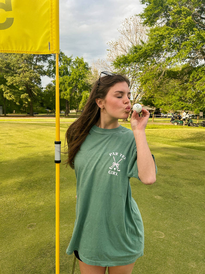 Kiss My Putt Tee in Light Green