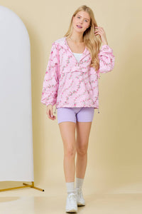 Floral Printed Windbreaker Jacket