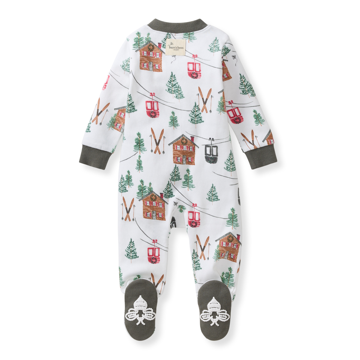 Ski The Alps Matching Family Pajamas: 6-9M