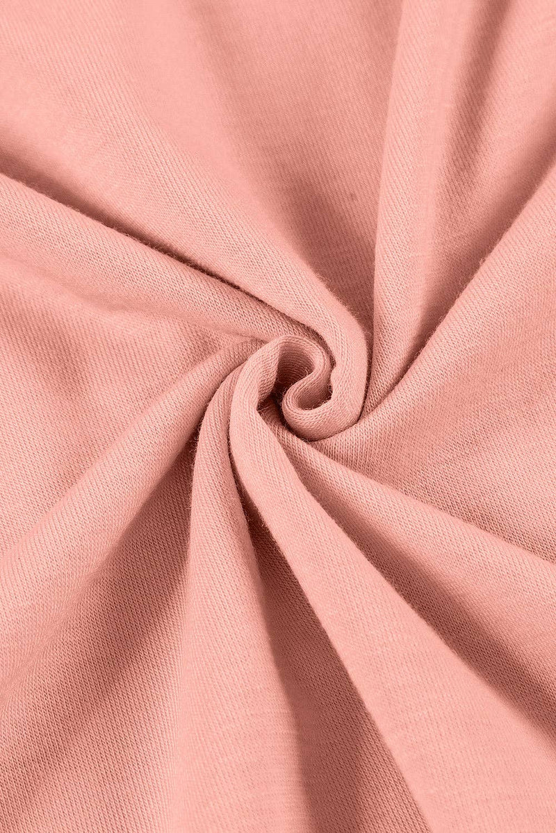 Square Neck Flounce Sleeve Plus Size Top in Pink
