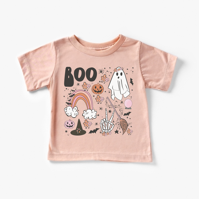 Spooky Boo T-Shirt in Peach