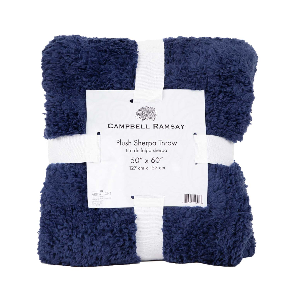 Solid Color Sherpa Throw Blanket