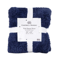 Solid Color Sherpa Throw Blanket