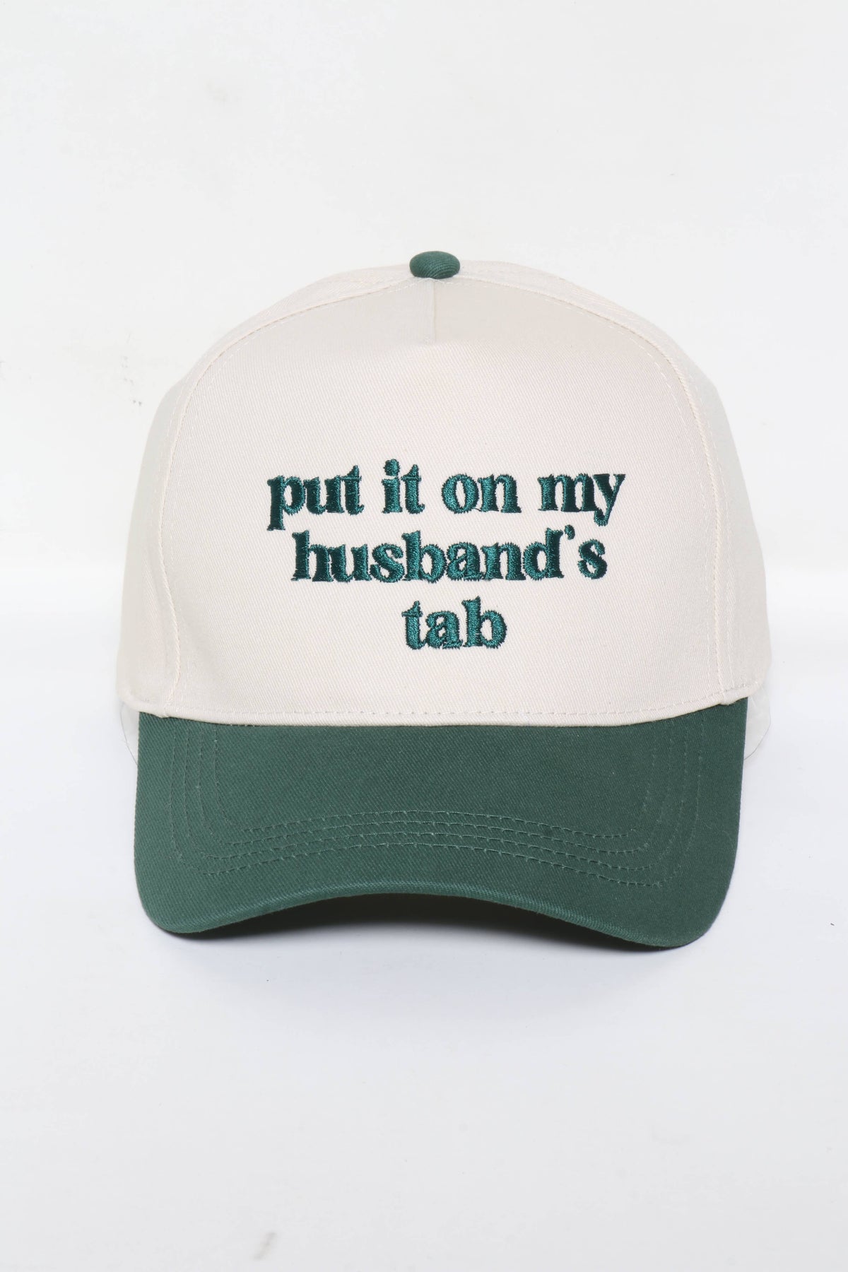 PUT IT ON MY HUSBAND'S TAB Embroidery Baseball Caps: Fuchsia