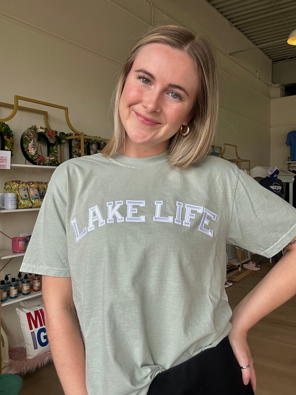 Lake Life Tee in Bay Color
