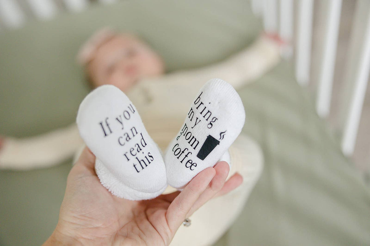 Bring My Mom Coffee Baby Socks