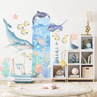 Underwater World Wall Sticker & Kid’s Growth Chart (cm)