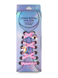 Rainbow Smile Shoelaces + Charm Set