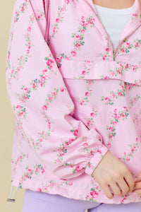 Floral Printed Windbreaker Jacket