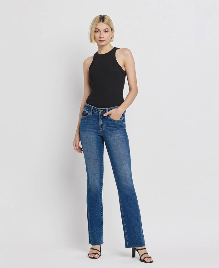 Mid-Rise Slim Bootcut Jeans