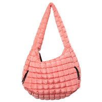 Coral Quilted XL Tote