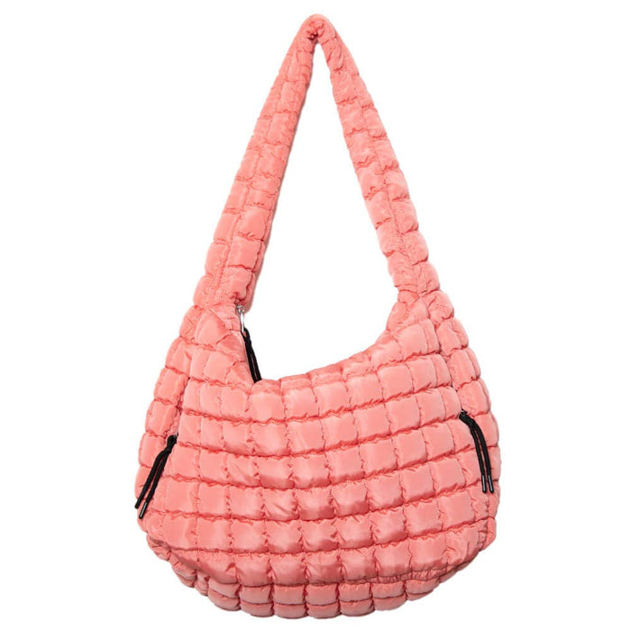Coral Quilted XL Tote