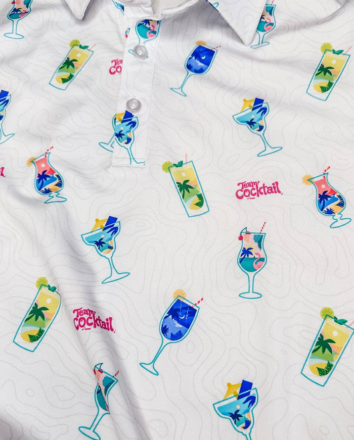 Vacation Cocktails Mens Polo