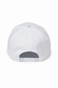 DOG MOM Embroidered Stripe Brim 5 Panel Cap: Blue