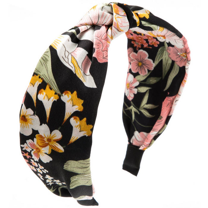 Flower Bohemian Headband in Black