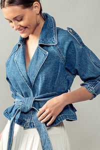 The Denim Trailblazer Trench Coat