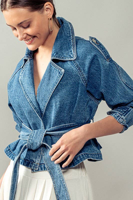 The Denim Trailblazer Trench Coat