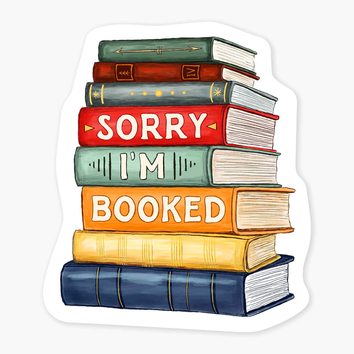 Booked - 3" Art Sticker: No Barcode