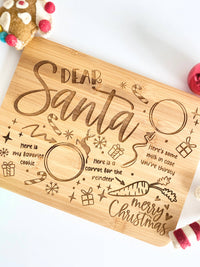 Santa Tray Christmas Milk + Cookie Board